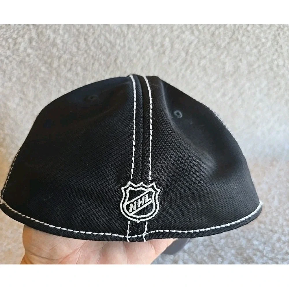 Men's Reebok NHL Hockey Los Angeles Kings Black Draft Cap Fitted Cap Hat Sz L/XL